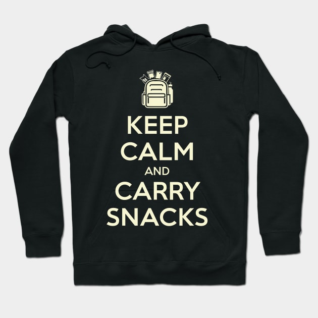 Keep Calm and Carry Snacks Hiking and Camping Hoodie by Epic Hikes